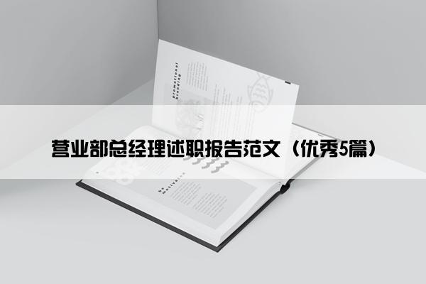 营业部总经理述职报告范文（优秀5篇）