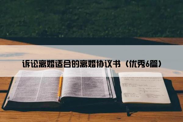 诉讼离婚适合的离婚协议书（优秀6篇）