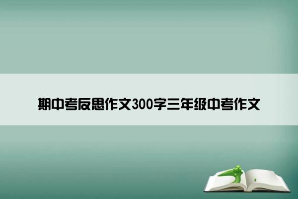 期中考反思作文300字三年级中考作文