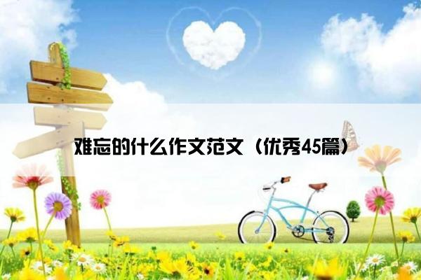 难忘的什么作文范文（优秀45篇）