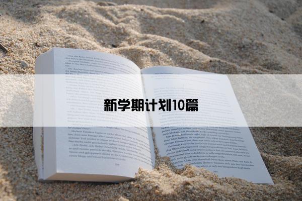 新学期计划10篇