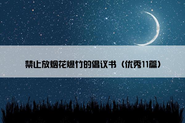 禁止放烟花爆竹的倡议书（优秀11篇）