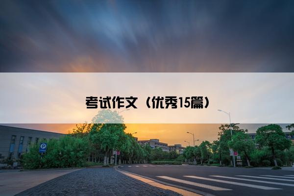 考试作文（优秀15篇）
