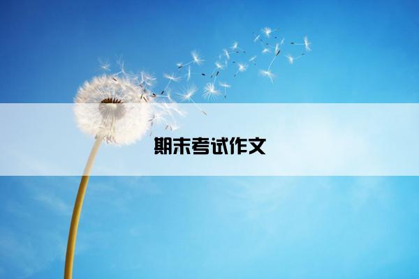 期末考试作文 期末考试作文