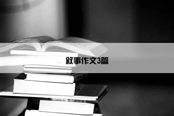 叙事作文3篇