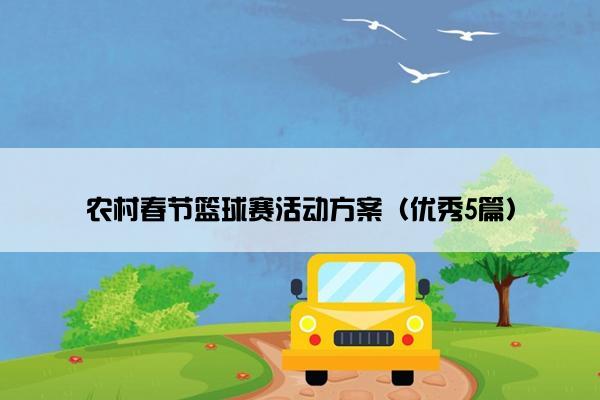 农村春节篮球赛活动方案（优秀5篇）