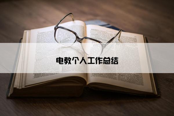 电教个人工作总结