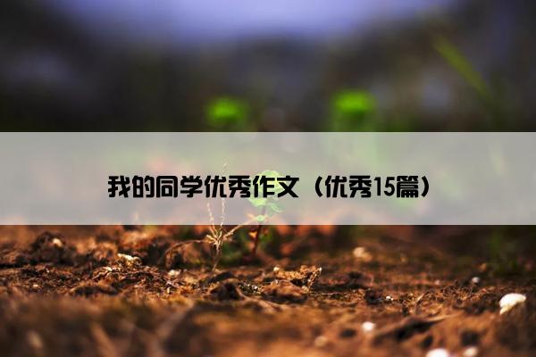 我的同学优秀作文（优秀15篇）