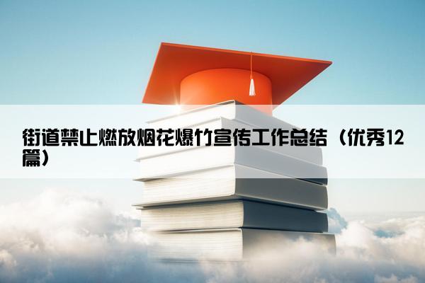 街道禁止燃放烟花爆竹宣传工作总结(优秀12篇) 街道禁止燃放烟花爆竹宣传工作总结(优秀12篇)
