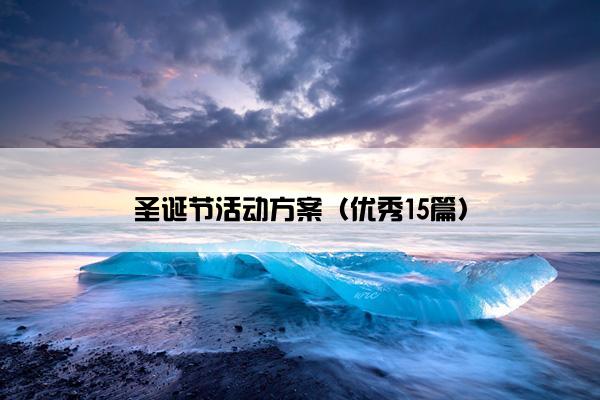 圣诞节活动方案（优秀15篇）