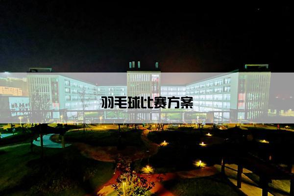 羽毛球比赛方案