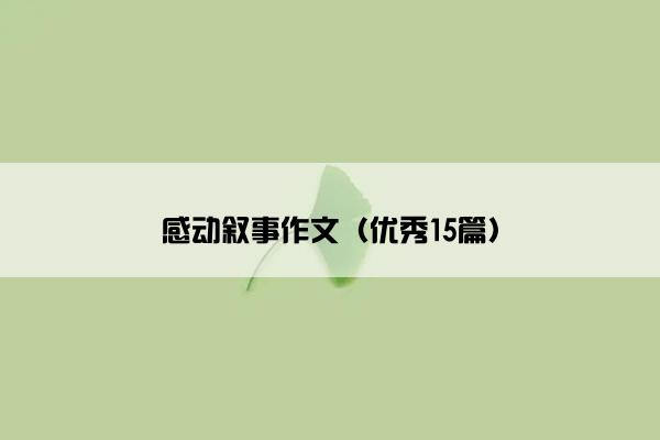 感动叙事作文（优秀15篇）