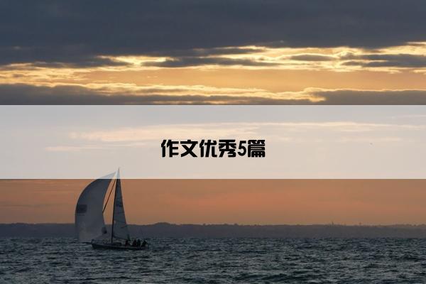 作文优秀5篇
