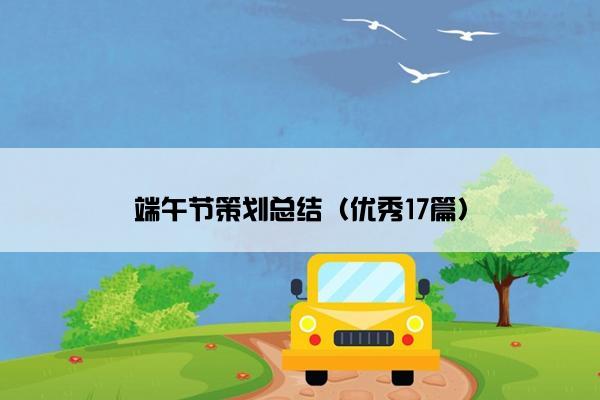 端午节策划总结（优秀17篇）