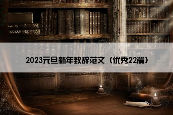 2023元旦新年致辞范文（优秀22篇）