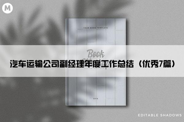 汽车运输公司副经理年度工作总结（优秀7篇）