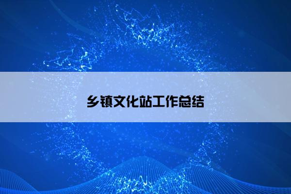乡镇文化站工作总结