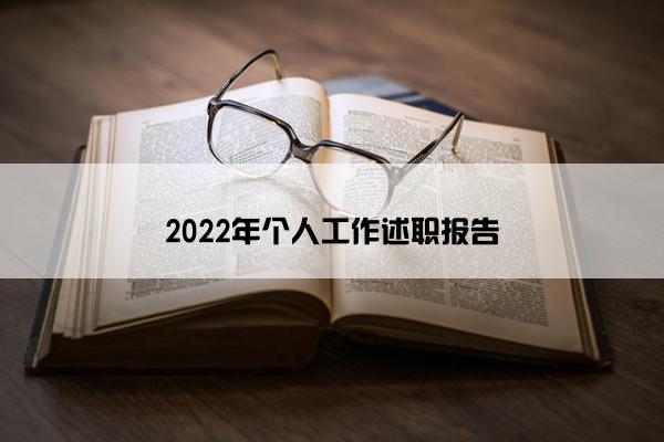 2022年个人工作述职报告