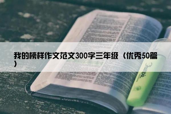 我的榜样作文范文300字三年级（优秀50篇）