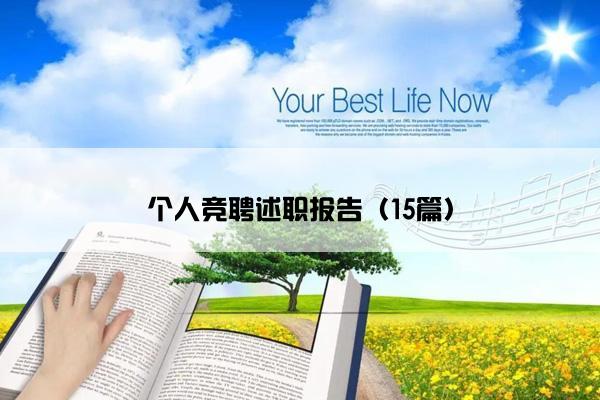 个人竞聘述职报告（15篇）