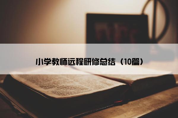 小学教师远程研修总结（10篇）