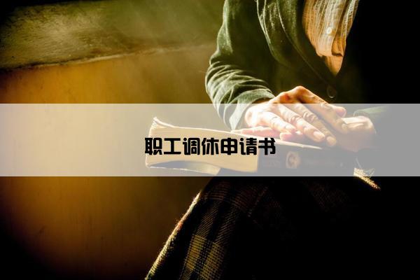 职工调休申请书