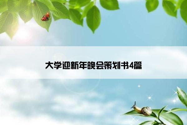 大学迎新年晚会策划书4篇 大学迎新年晚会策划书4篇