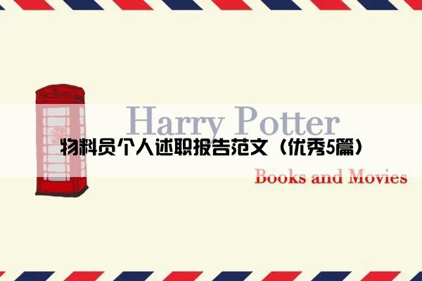 物料员个人述职报告范文（优秀5篇）