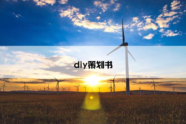 diy策划书 diy策划书