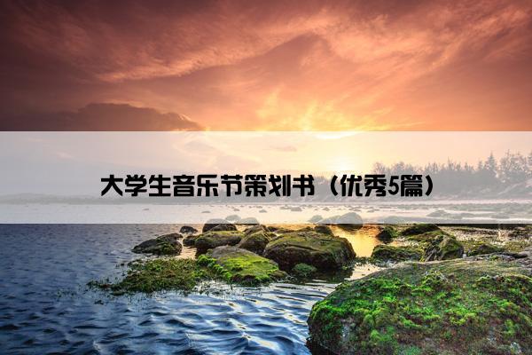 大学生音乐节策划书（优秀5篇）
