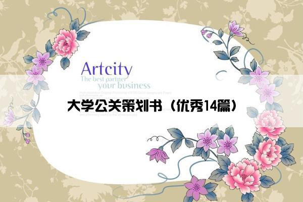 大学公关策划书（优秀14篇）