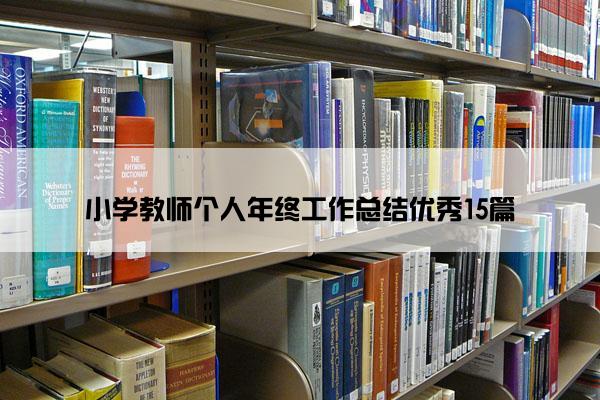 小学教师个人年终工作总结优秀15篇