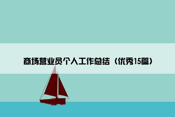 商场营业员个人工作总结（优秀15篇）