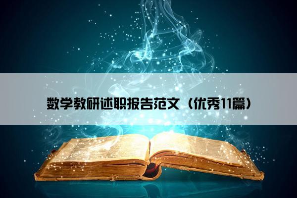 数学教研述职报告范文（优秀11篇）