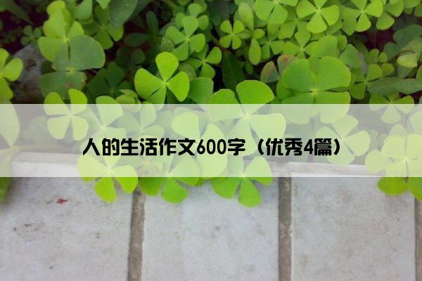 人的生活作文600字（优秀4篇）