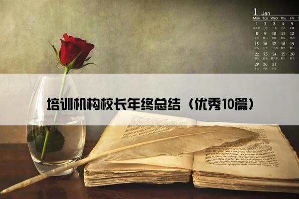 培训机构校长年终总结（优秀10篇）