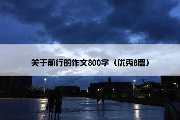 关于前行的作文800字（优秀8篇）