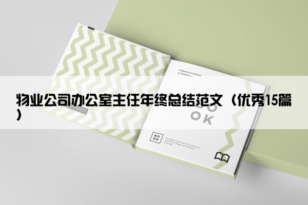 物业公司办公室主任年终总结范文（优秀15篇）