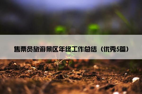 售票员旅游景区年终工作总结（优秀5篇）