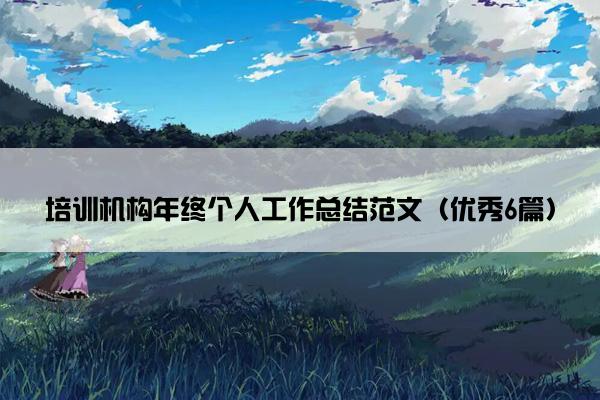 培训机构年终个人工作总结范文(优秀6篇) 培训机构年终个人工作总结范文(优秀6篇)