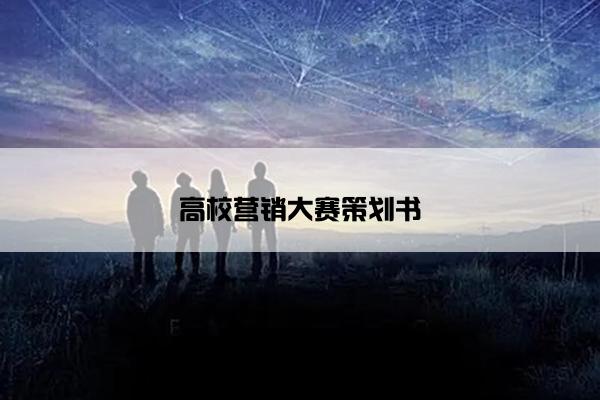 高校营销大赛策划书