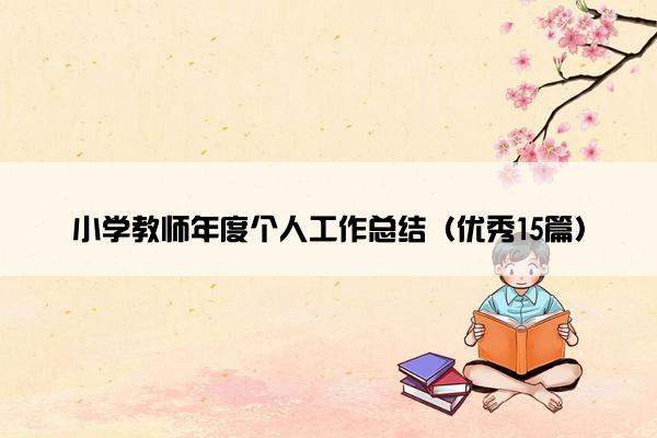 小学教师年度个人工作总结（优秀15篇）