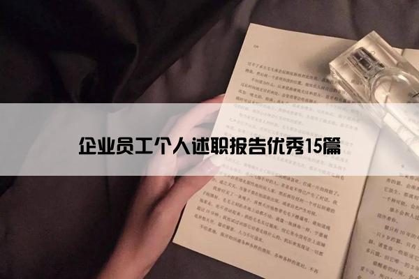 企业员工个人述职报告优秀15篇