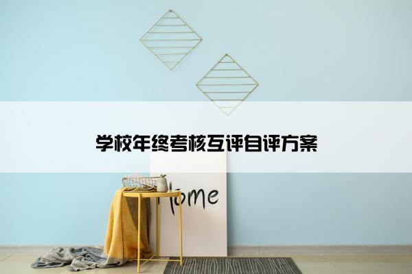 学校年终考核互评自评方案
