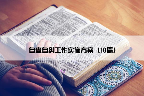 自查自纠工作实施方案（10篇）