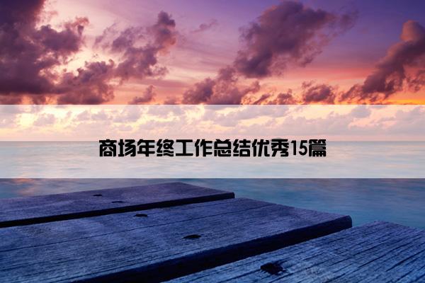 商场年终工作总结优秀15篇