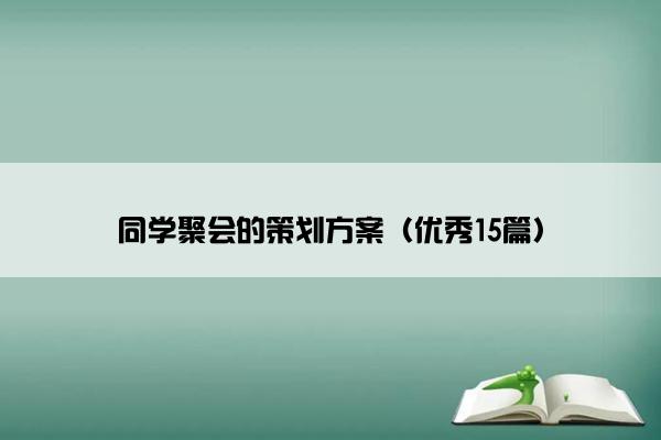 同学聚会的策划方案（优秀15篇）