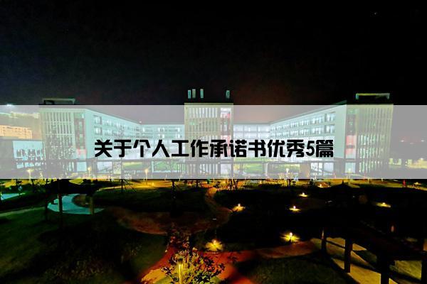 关于个人工作承诺书优秀5篇