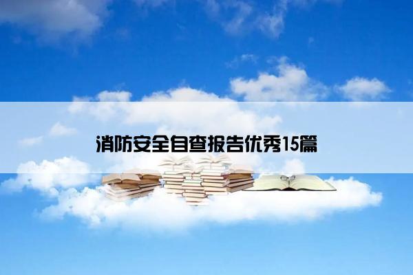 消防安全自查报告优秀15篇