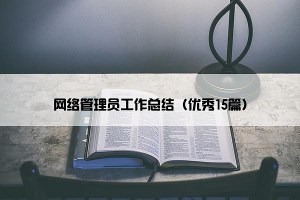 网络管理员工作总结（优秀15篇）